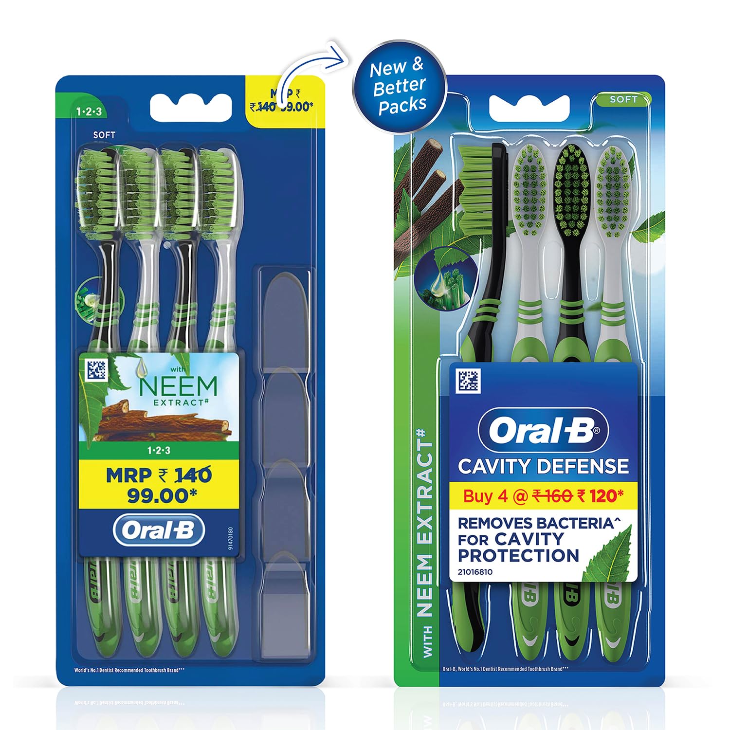 Amazon.com : Oral-B 1.2.3 Soft Toothbrush with Neem Extract